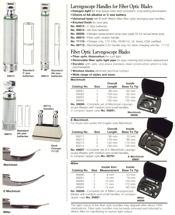 laryngoscopes Welch Allyn