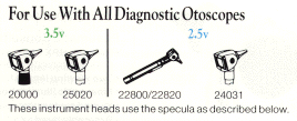 Welch Allyn otoscope specula