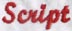 Script scrub embroidery