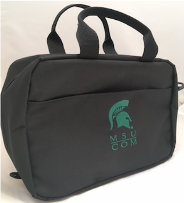 C85215 Nylon MedBag Black with MSUCOM Logo