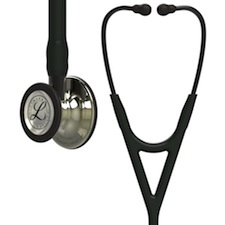 6179 3M™ Littmann® Cardiology IV™ Diagnostic  Stethoscope Champagne Finish Black Smoke