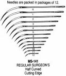 MS141-7 Miltex Reg Surg Ndls 1/2 Cut #7