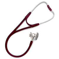 5079-326S Welch Allyn Harvey DLX Double Head Stethoscope Burgundy w/Free Ped Kit